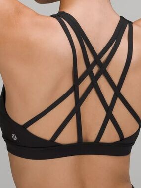 Lululemon Free to be Serene Sports Bra Black Yoga Pilates Workout C-D HTF 12